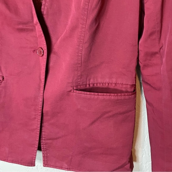 Body by Victoria Maroon Burgundy Blazer Jacket Lace Back One Button Size 10 Wine - Picture 4 of 6